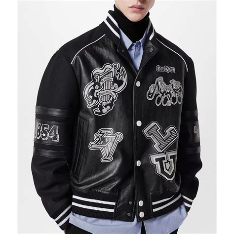 louis vuitton varsity jacket black